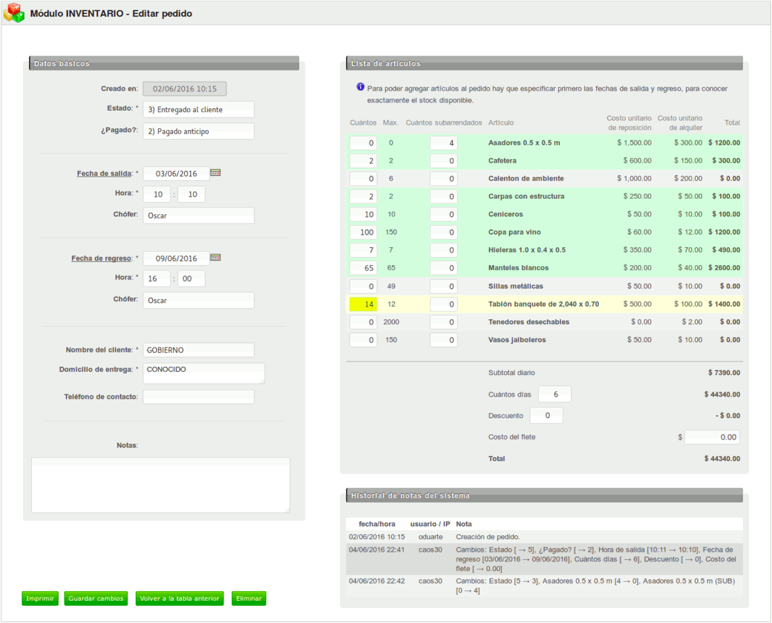 How to edit an order